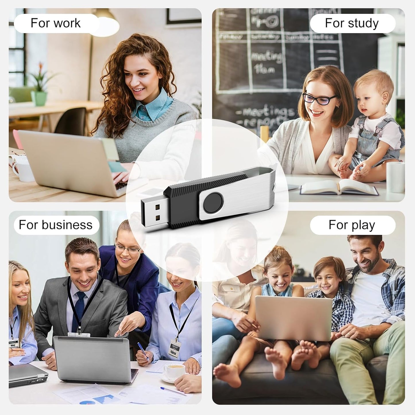 TOPESEL 100 Pack 128MB USB 2.0 Flash Drive, Thumb Drive, Memory Stick, Pen Drive