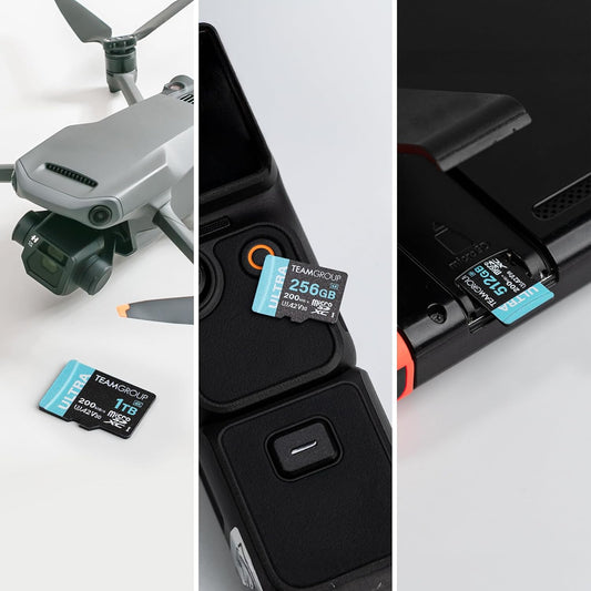 TEAMGROUP A2 Ultra Card 512GB Micro SDXC UHS-I U3 A2 V30, R/W up to 200/170 MB/s with Adapter TULMSDX512GIA2V3022503