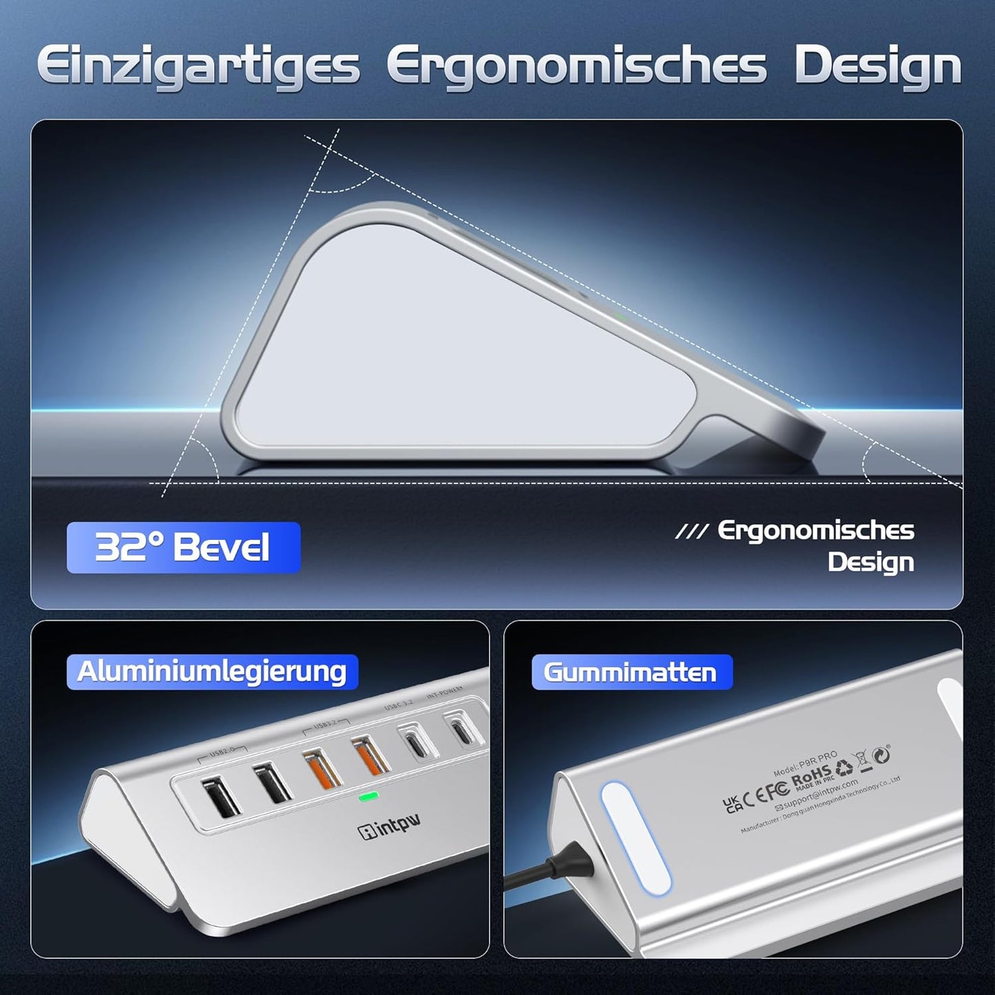 USB C Hub Ethernet, 10-in-1 USB Docking Station 10Gbps with 4K@60Hz HDMI, USB C and 2 USB A 3.2 Data, LAN, 2 USB A 2.0, PD 100W, SD/TF Ports, Powered USB Hub for Laptop, PC, iPhone 16/15, Mac