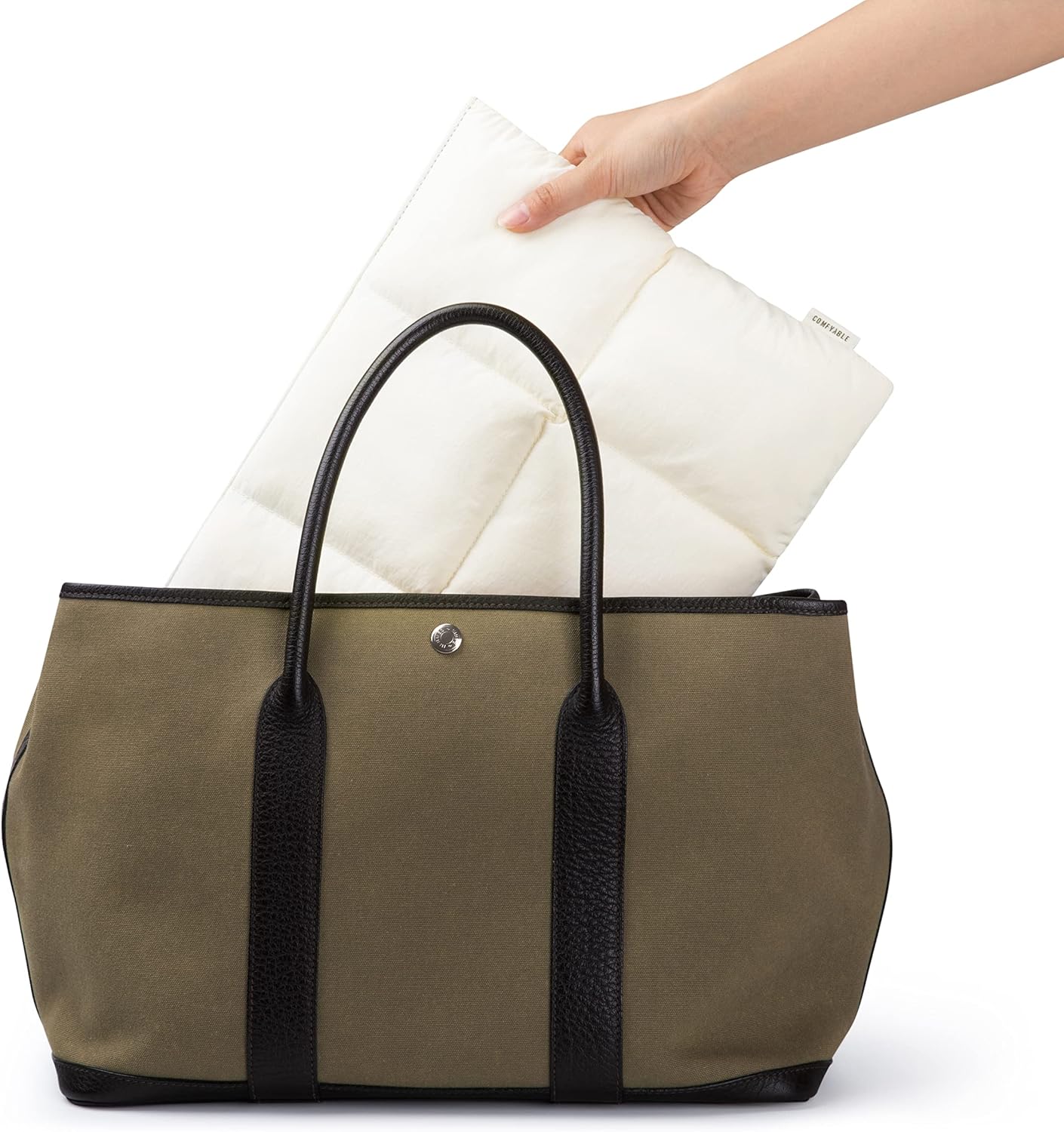 Comfyable Puffy Laptop Sleeve 15 Inch 16 Inch, Quilted Puffer Laptop Carrying Case, Pillow Pouch Compatible for MacBook Air 15 in M4 2025 & MacBook Pro 16 in M4 2024, Rice