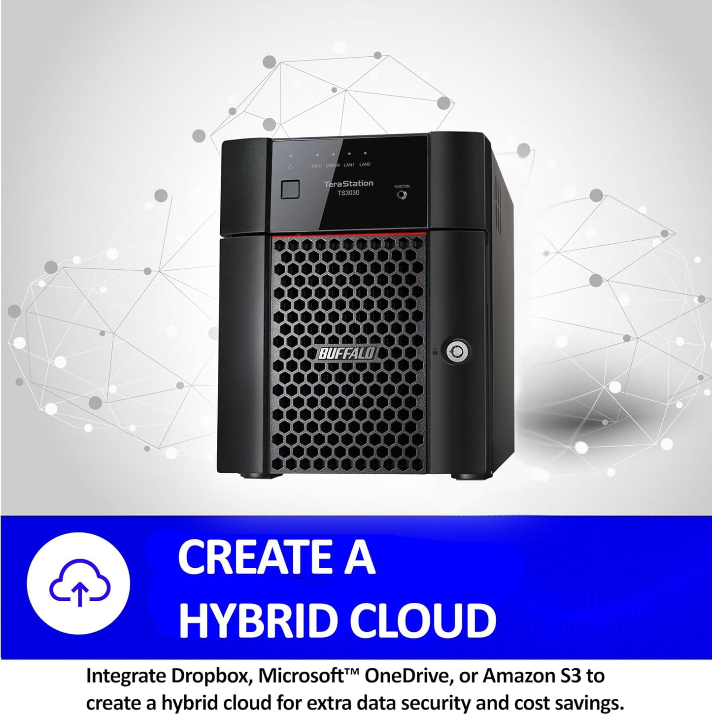 BUFFALO TeraStation 3430DN 4-Bay 16TB (2x8TB) Desktop Small-Med Business NAS w/Hard Drives Included