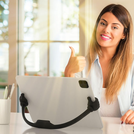 Honsky Thumbs Up Tablet Stand - Portable Monitor Stand Holder for Desktop, Universal Cute, Black