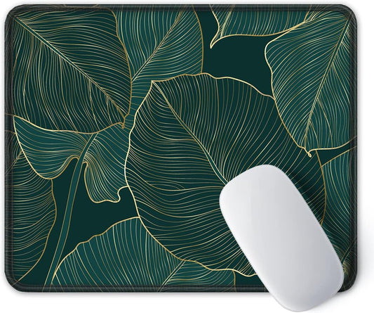 ITNRSIIET Mouse Pad with Stitched Edge Premium Textured Smooth Precise Operation Waterproof Washable Non-Slip Rubber Base Desktop Protection Mat, 10.2×8.3×0.12 inches, Palm Texture