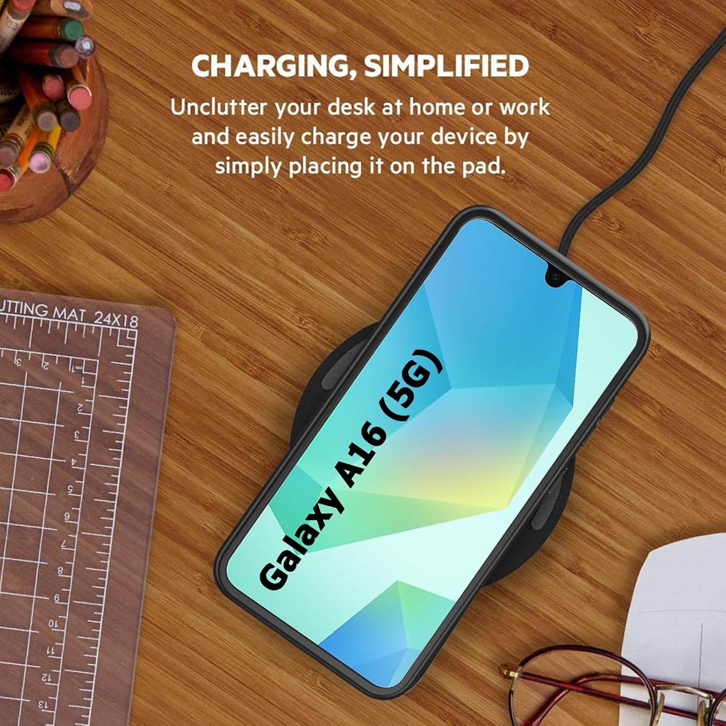 Battery Case for Galaxy A16/A17,Enhanced 10000mAh Portable Protective Wireless Charging Case Support Carplay Compatible with Galaxy A16 A17(6.7 inch) Rechargeable Extended Battery Charger Cover-Black
