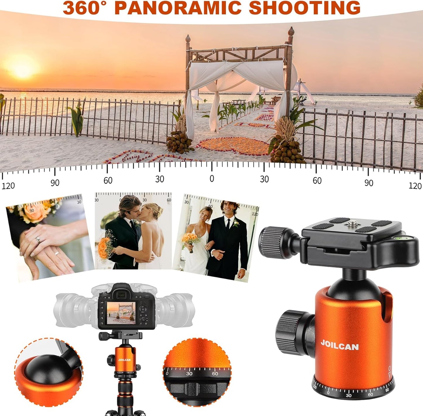 80/85 inches Heavy Duty Tripod for Camera and Phone, 85" Camera Monopod Tripods, DSLR Binoculars Spotting Scope Camcorders Video Tripod Stand, 360 Degree Ball Head, 35 lbs Loads