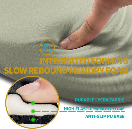 Hokafenle Ergonomic Mouse Pad Wrist Support with Stepped-Wedge Design, Wrist Rest Pain Relief Mousepad Filled with Memory Foam, Carpal Tunnel Mousepad for Wireless Mouse(12x8 inch,Beige)