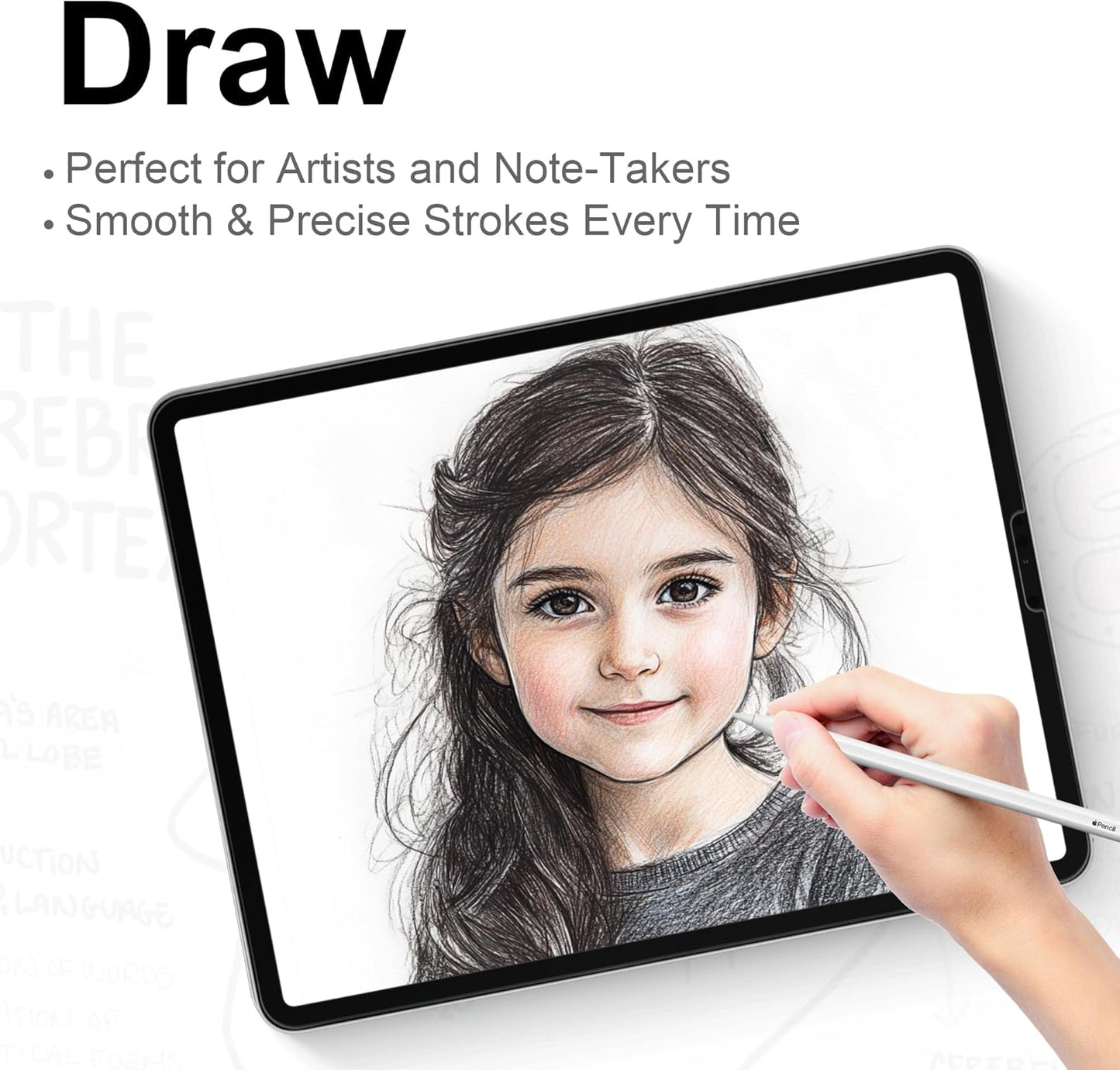 Megoo Paper Glass Screen Protector for iPad Pro 13 inch (2024 M4), Matte for Writing and Drawing, Anti-Glare, Easy Installation, Case Compatible, 2-Pack