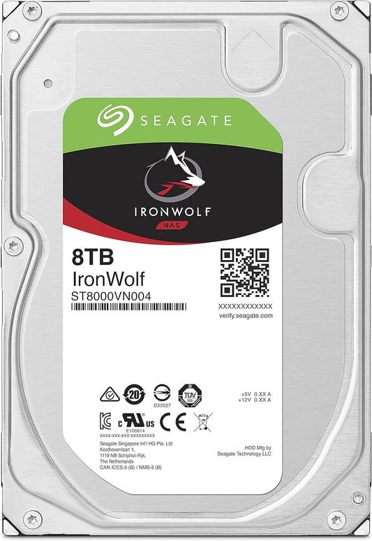 Seagate IronWolf 8TB NAS Internal Hard Drive HDD – 3.5 Inch SATA 6Gb/s 7200 RPM 256MB Cache for RAID Network Attached Storage – Frustration Free Packaging (ST8000VNZ04/N004)