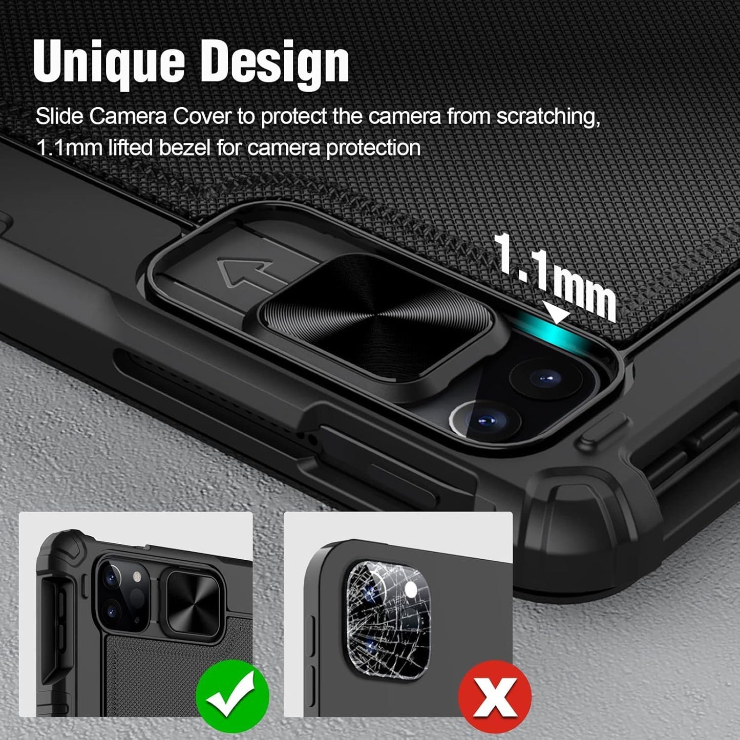 Nillkin iPad Pro 13 inch Case with Keyboard M4 2024, Slide Camera Cover, iPad Pro 13 Case with Pencil Holder and 7 Colors Backlit Wireless Detachable Keyboard, Multi-Touch Trackpad