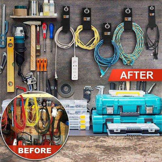 15PCS Heavy Duty Storage Straps - Garage Organization Tool Organizers and Fastening Straps - Cord Wrap Keeper, Cable Straps for Cords, Hoses, Rope, RV, Boat, and Garage Storage