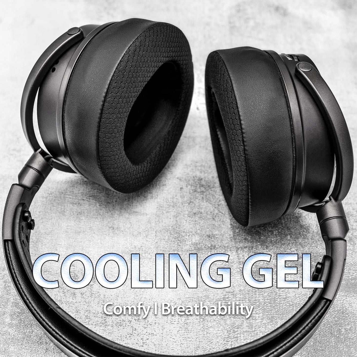 TRANSTEK Replacement Earpads Compatible with Audeze Maxwell Headphones, Maxwell Replacement Ear Cushion, Thickness and Noise Isolation Foam (Cooling Gel Mesh)