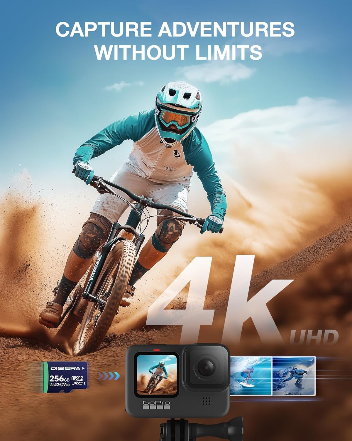 256GB CT100 microSDXC UHS-I Memory Card with Adapter - up to 100MB/s, C10, U3, V30, 4K UHD, A2, Micro SD Card for Smartphones, Tablets, Cameras, Gaming Consoles, and Drones (1 Pack)