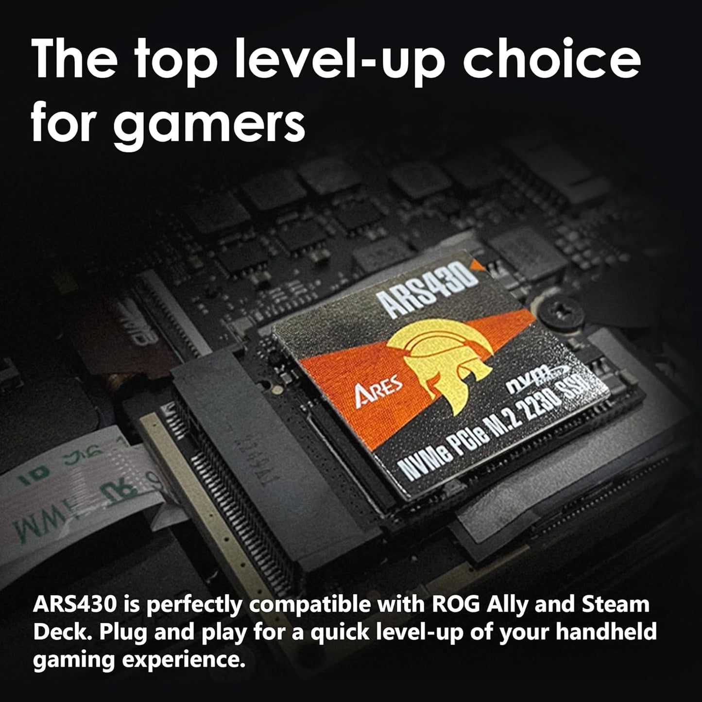 DATO M.2 2230 SSD 1TB, PCIe Gen 4x4 NVMe Internal Solid State Drive with Aluminum Heatsink, Compatible with Steam Deck, ROG Ally, Surface Pro, Mini PCs, Ultrabook, Up to 5000/3200 MB/s - ARES ARS430