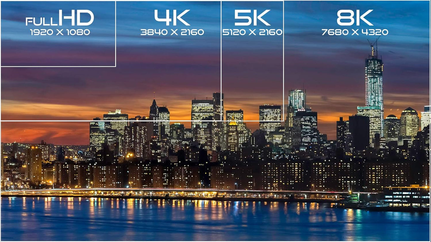 HDMI 2.1 Certified Cable Supports 10K 8K @60Hz and 4K @120Hz Compatible with All TVs, BluRay, Xbox Series X, PS5 (15 Feet)