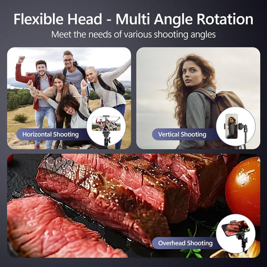 EMART 70" Flexible Phone Tripod for iPhone, Overhead Cellphone Holder &Camera Stand with Gooseneck and Remote, Selfie Stick for Video Recording, Live Streaming, Cooking, Vlogging, Fitness