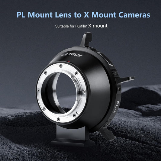 VILTROX PL-X Lens Adapter, Lens Converter Ring Camera Lens Mount Adapter Ring Compatible with PL Lens to Fuji X-Mount Cameras X-Pro1/X-Pro2/X-E1/X-E2/X-E2s/X-E3/X-H1/X-T1/X-T2/X-T3