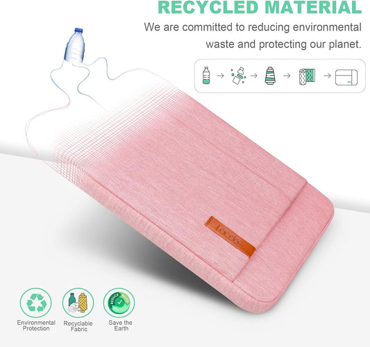 Lacdo Laptop Sleeve Case for 14 inch New MacBook Pro M4/M3/M2/M1 Chips Pro Max A3112 A3401 A3185 A2918 A2992 A2779 2024-2021, 13.8" 13.5" Microsoft Surface Laptop 7th 6 5 4 3 Computer Bag, Peach