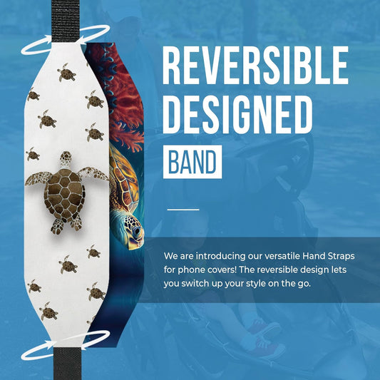 Phone Grip Strap - Pack of 2 Reversible Finger Holder for Phone Back, Customizable Anti-Slip Design, Wireless Charging Compatible Detachable Holder for iPhone - Michaelangelo