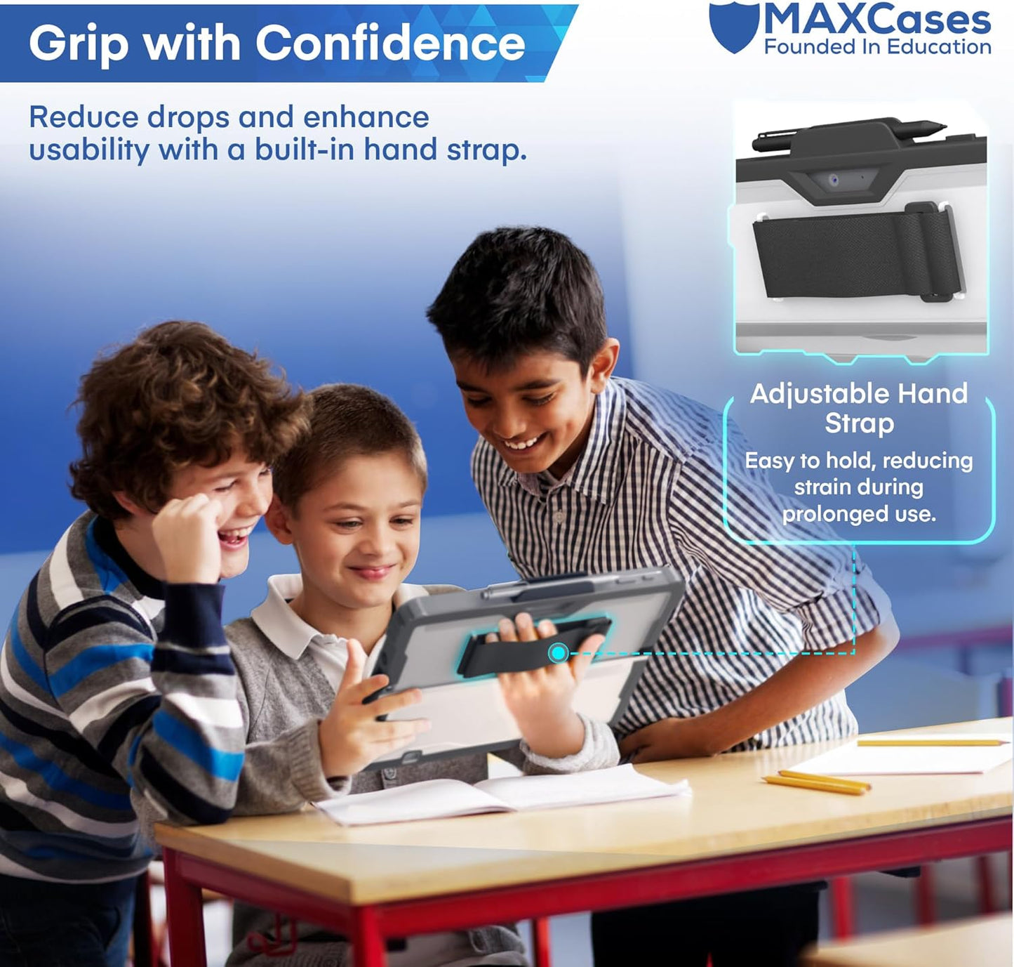 MAXCases Extreme Shell Microsoft Surface Pro 9/10/11 Case, 13" Black - Rugged, Custom-Fit Protective Cover for Microsoft Surface Pro Case with Stylus Holder - Shockproof & Durable Tablet Cover