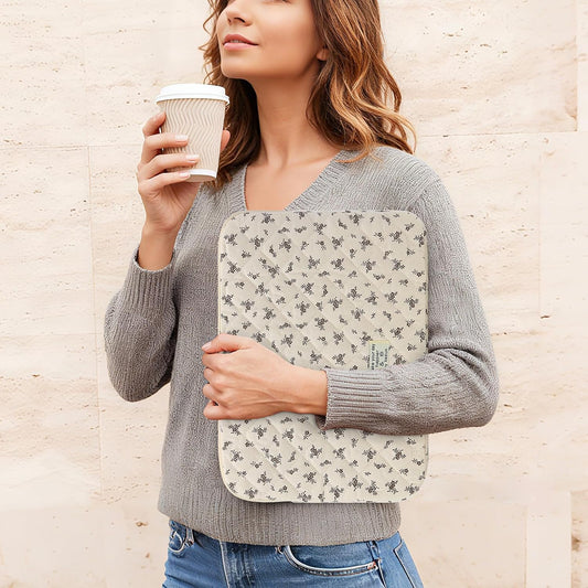 Puffy Laptop Sleeve 13-15.6 Inch Cute Quilted Laptop Protective Case Padded Floral Computer Sleeve for MacBook (A-Black, 13 Inch)