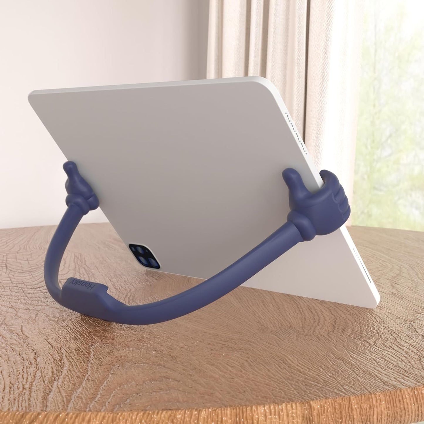 Honsky Thumbs Up Tablet Stand,Portable Monitor Stand Holder for Desktop,Tablet Display Stands Holder, Stand for Desk Universal Cute,Blue Deep