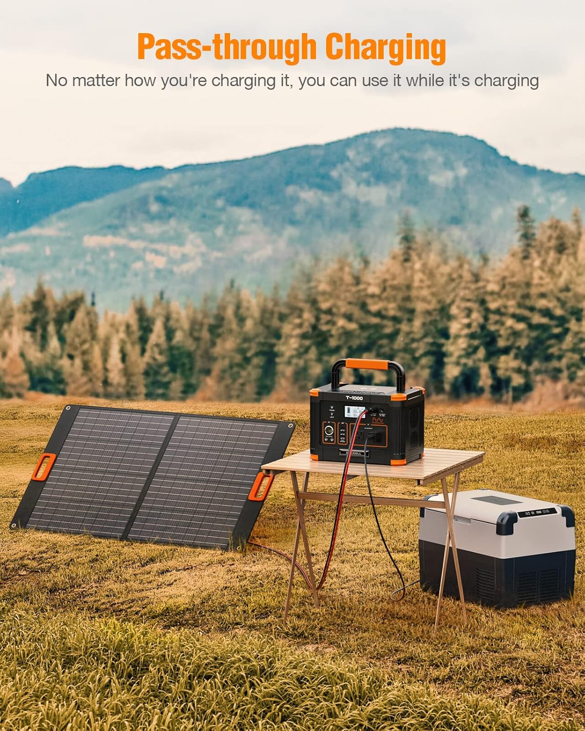 Portable Power Station 1000W (Peak 2000W), GRECELL 999Wh Solar Generator with 60W USB-C PD Output, 110V Pure Sine Wave AC Outlet Backup Lithium Battery for Outdoors Camping Travel Hunting Home