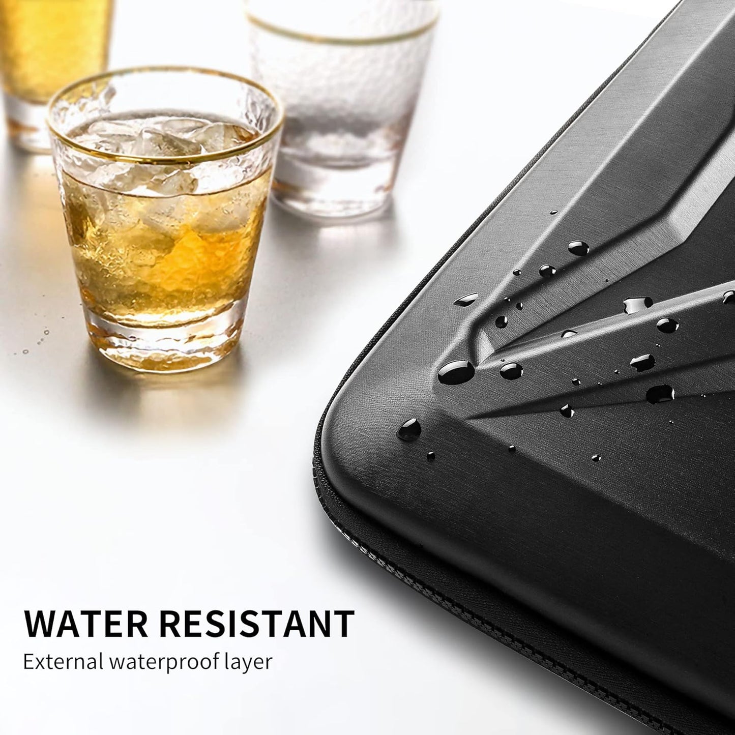 DOMISO 17 Inch Laptop Case Rugged Sleeve Waterproof Hard Shell Protective Cover Fits Most 17-17.3" Laptops/Dell XPS 17 / HP Envy 17 (Black)