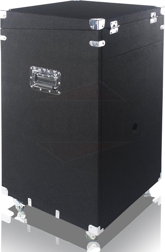 Griffin Rackmount Studio Mixer Flight Road Case (Ultimate-PROAudio) – 25U Mount Space Amp Cabinet Travel Trunk For Music Gear Recording Equipment – Portable DJ Sound Booth Carpet Rack Stand Cart