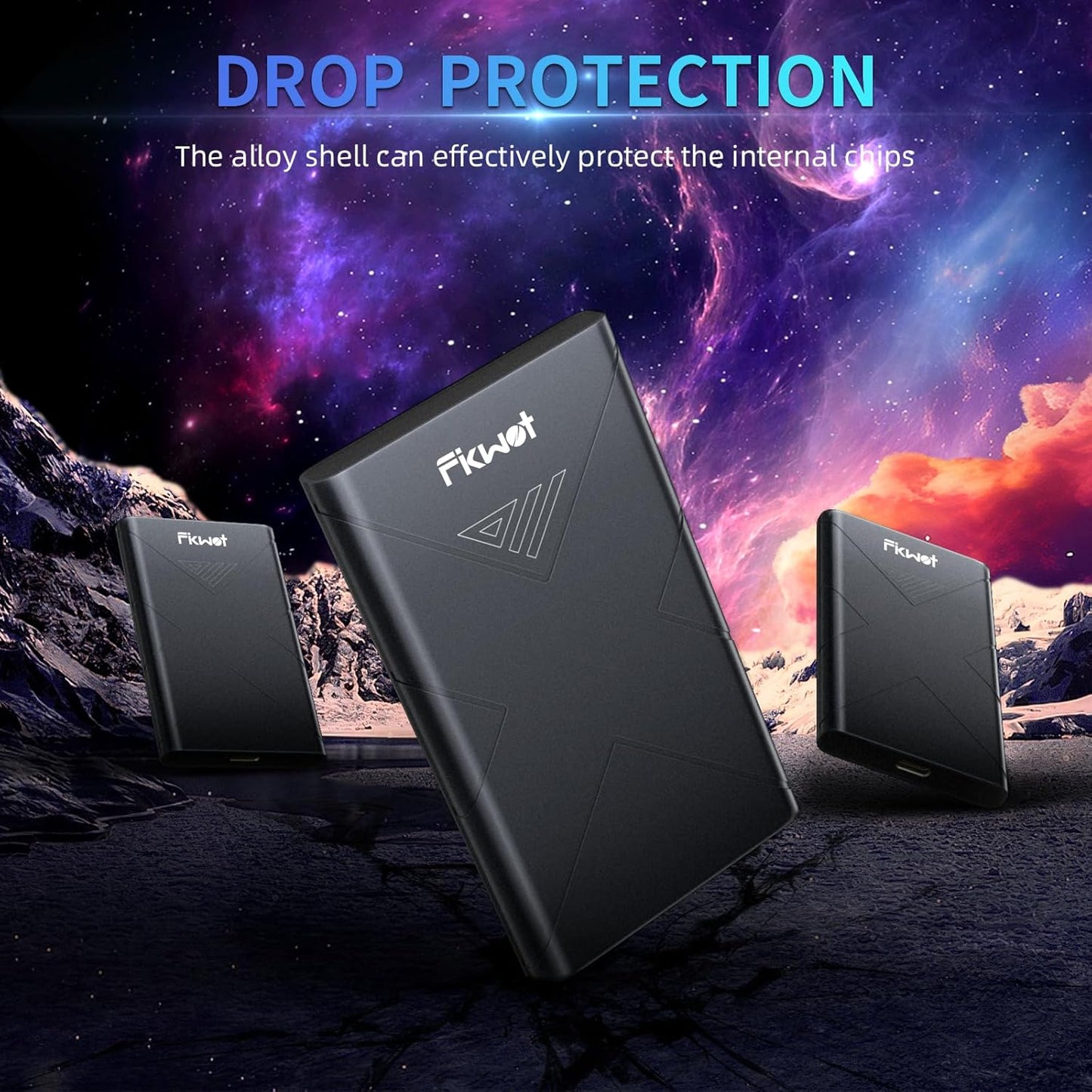 4TB External SSD, Portable SSD, Up to 2000MB/s, USB 3.2 Gen2x2 External Solid State Drives, Compatible with Smart TV, PS5/PS4(Pro), iPhone 15, Xbox, Mac & Windows and Other Devices(FP80)