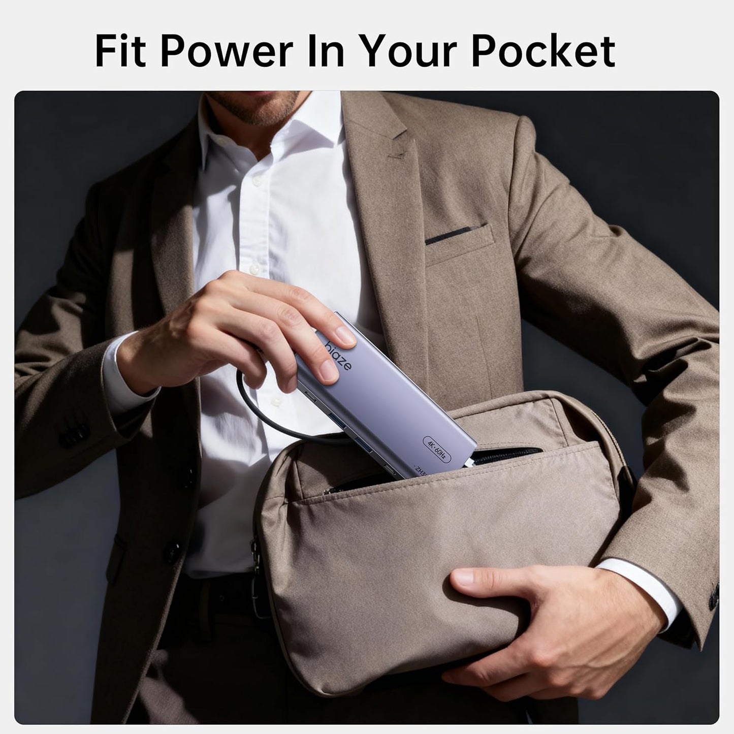 10-in-1 USB C Hub Multiport Adapter, 4K60Hz HDMI & VGA, 100W PD Charging, Gigabit Ethernet, USB 3.0, SD/TF Card Reader, 3.5mm Audio, for MacBook, iPad, Dell, HP and More Type C Laptops