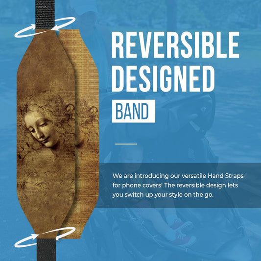 Customizable Universal Phone Grip Strap| Pack of 2| Reversible Phone Hand Strap for Phone Cases As Phone Loop Holder| Secure Handling By Comfortable Phone Strap - Head of Women