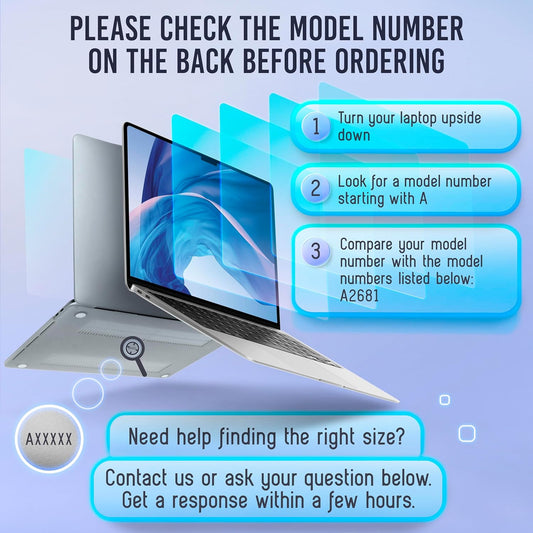 VINTEZ Magnetic Blue Light Screen Protector Compatible With MacBook Air 13.6" 2022, 2023, 2024, M2, M3 Anti Blue Light Blocking Filter for Laptop