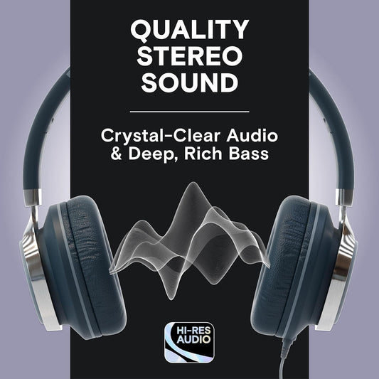 ARTIX CL750 USB C Wired Headphones with Mic & Volume Control Noise Isolating for iPhone 15-16, Samsung Computer Earphones Wired, On-Ear with Wire, Plug in and Play