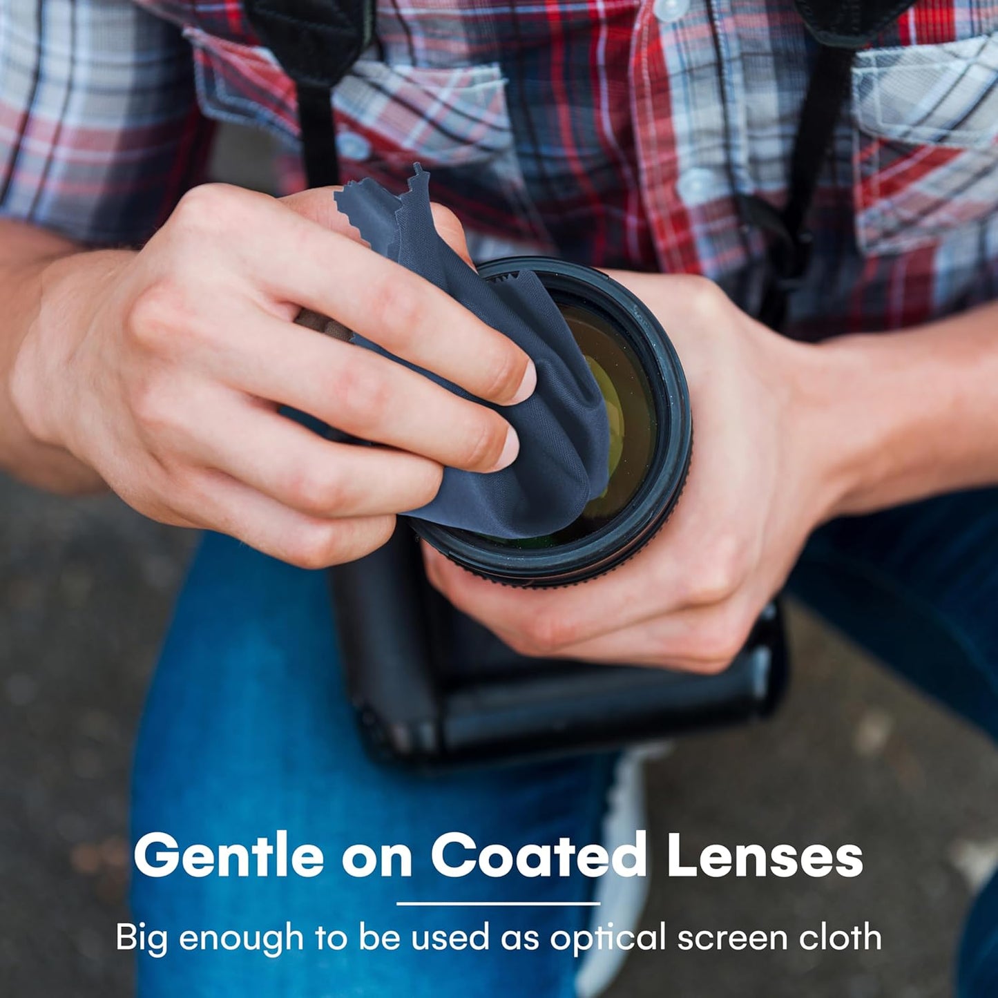 Care Touch Microfiber Cleaning Cloths, 6 Pack - Cleans Glasses, Lenses, Phones, Screens, Other Delicate Surfaces - Large Lint Free Microfiber Cloths - Eye Glass Clean Cloths - 6" x 7" (Navy Blue)