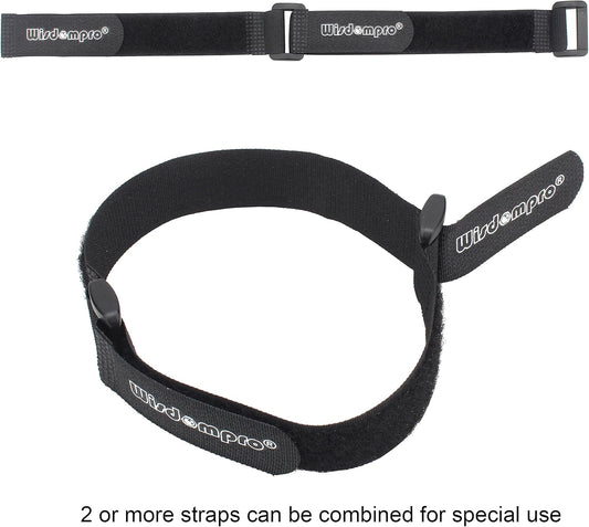 16 Pack Mixed Size Hook and Loop Reusable Fastening Cable Straps Tie by Wisdompro - Reusable, Durable Functional Ties to Keep Your Home, Office, Workspace from Tangled Messes of Cords