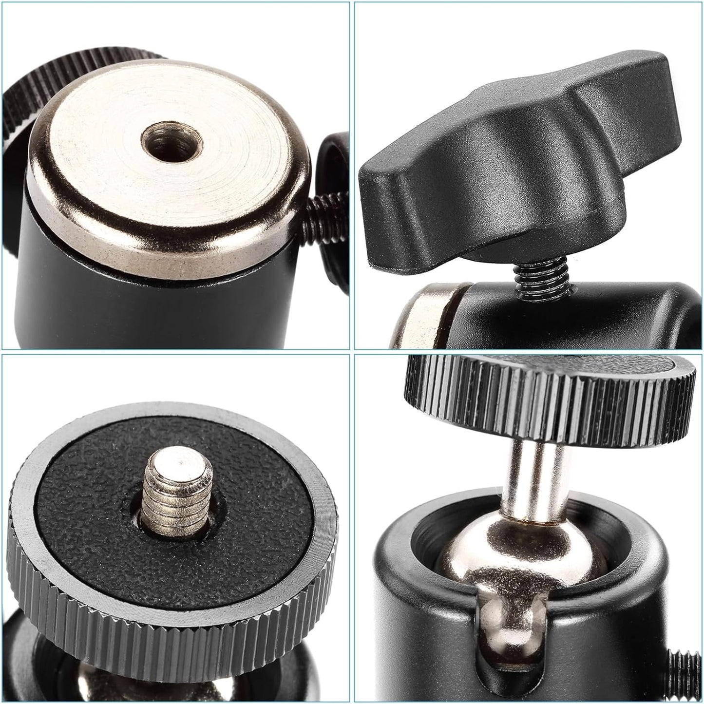 Neewer® Aluminum Alloy 360 Degree Rotating Swivel Mini Ball Head with 1/4" 3/8" Thread Base Mount for DSLR Camera Like Canon,Nikon,Sony/Camcorder/iPhone 6s/6/5S/5/4S/4,Gopro HD Hero 1/2/3/3+/4