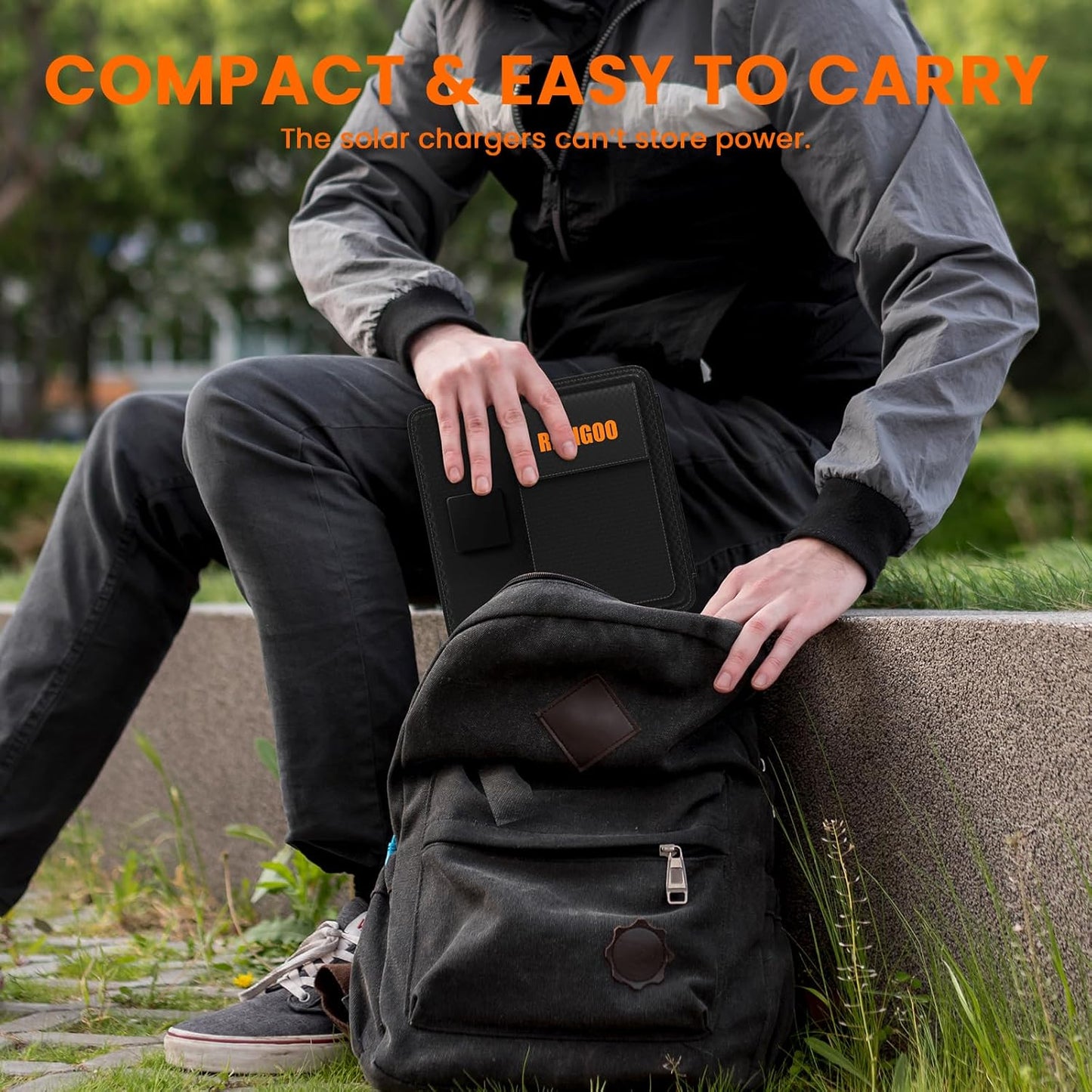 REDIGOO Portable 10W Solar Panel Charger, Mini Solar Panel with USB-C Outputs Compatible with Cell Phone Tablet, 2025 Latest Version Solar Charger for Cell Phone,Camping, Hiking, Backpacking