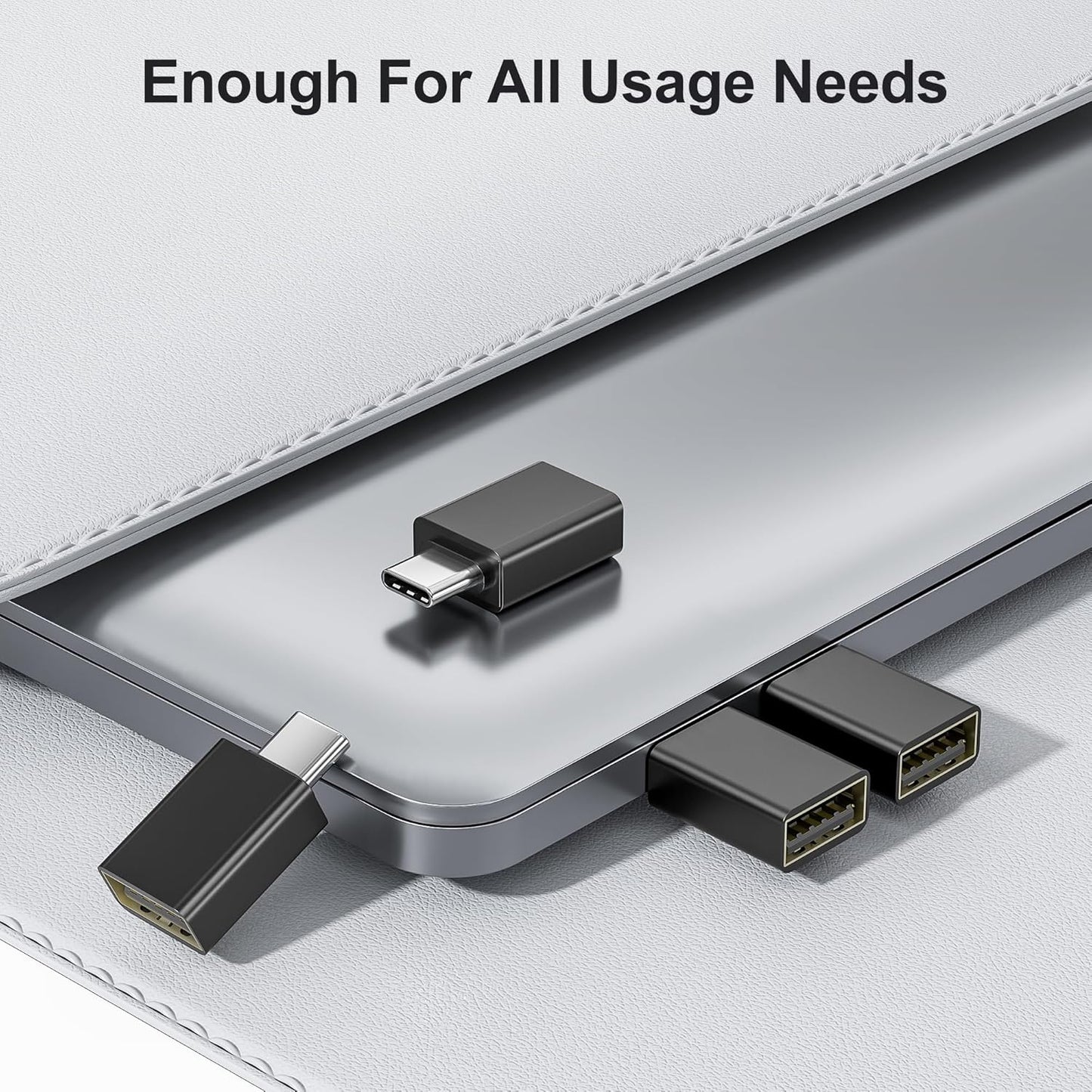 Elebase USB C to USB 3.0 Adapter 4 Pack,Type C Thunderbolt 4 to USB Converter,USBC Adapter for Keyboard,Mouse,Apple iMac,MacBook,iPad Air,Microsoft Surface,Samsung Galaxy S25 S24,Z Fold Flip 7