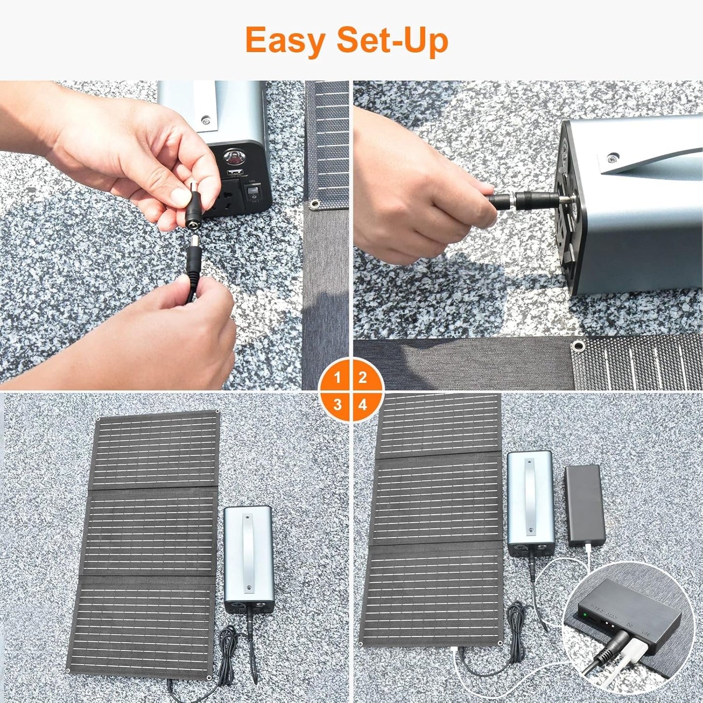 30W 100W 200W 400W Solar Panel,Portable Foldable Solar Panel Kit,Black with Carrying Case (30W)