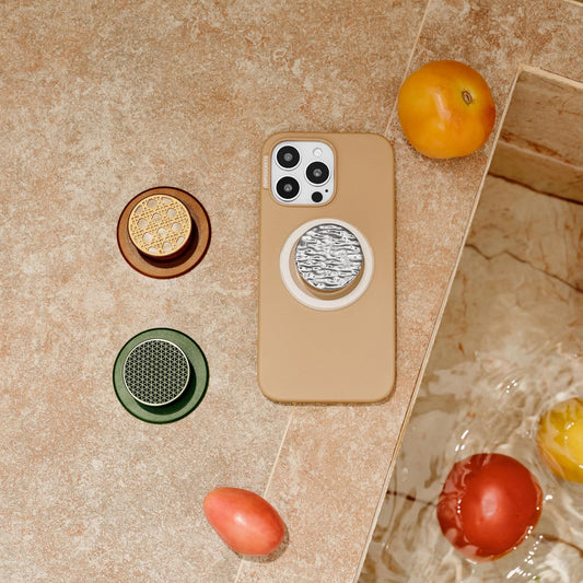 PopSockets Phone Grip for MagSafe with Kickstand, Magnetic Stand, Swappable Top, Secure Hold for iPhone MagSafe Cases, Phone & Tablet Grip - Wood Res-Raising Cane