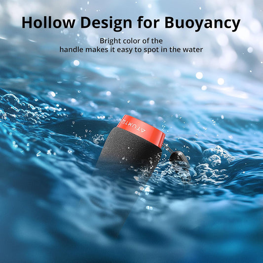 ATUMTEK Floating Hand Grip for GoPro, Waterproof Handle Mount Underwater Hand Stick Monopod Pole Compatible with GoPro Hero 13 12, 11, 10, 9, 8, 7, 6, DJI Osmo, AKASO, SJCAM Action Camera, Orange