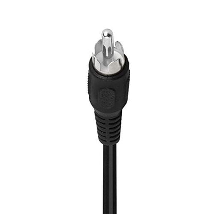Cmple - One RCA Mono Male to Two Stereo Female Y-Cable, Plug to 2 x Jack Y-Adapter, Speaker [5 Pack]