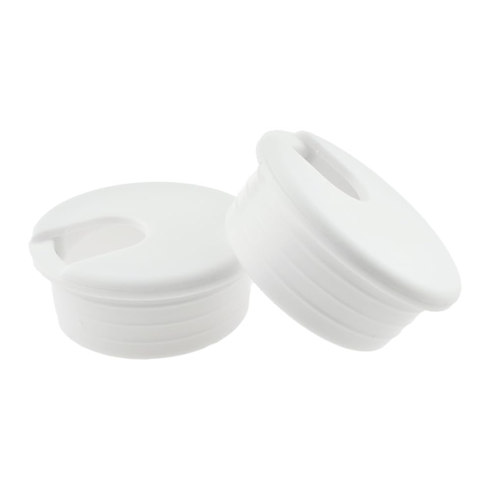 HAHIYO 2Pcs 1.77Inch/45mm White ABS Plastic U-Shaped Desk Grommet Wire Grommet Cable Management Cord Hole Cover Desk Wire Hole Insert Wire Organizer for Computer Office Home School Equipment Systems