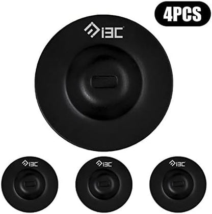 I3C Anchor Plate Adhesive Security Plate, Laptop Lock Plate with Slot, Universal Lock Plate for Laptop, Monitor, Smart Phone, Tablet, Other Electronic Products (Black 4pcs)