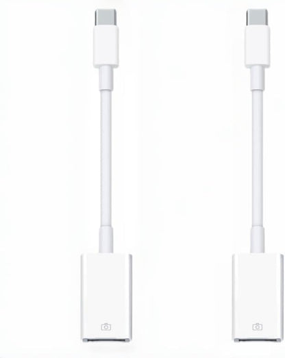 2Pack USB-C to USB 3.0 Adapter, USB C Male to USB Female OTG Adapter,Thunderbolt3 to USBA Adapter Compatible with MacBook Pro/Air, iPad Pro, iPhone 16 Pro Max/15, Galaxy S25/S24/S23/S22