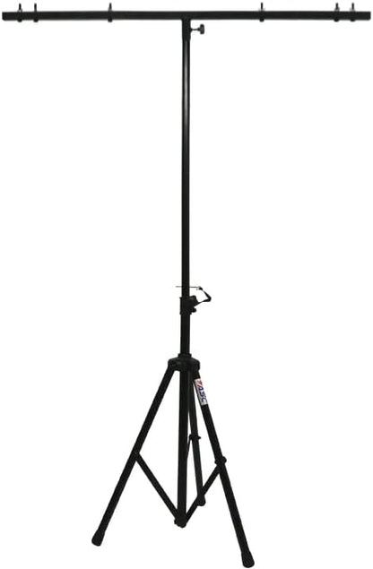American Sound Connection ASC Pro Audio Mobile DJ Light Stand 6 Foot Height Lighting Multi Fixture T Bar Portable Tripod