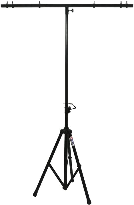 American Sound Connection ASC Pro Audio Mobile DJ Light Stand 6 Foot Height Lighting Multi Fixture T Bar Portable Tripod