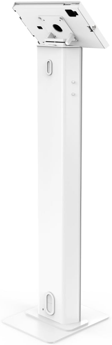 Compulocks iPad Air M2 & M3 11" Apex Enclosure Brandable Floor Stand – Secure Tablet Display Kiosk Mount, Digital Signage, POS Display - White