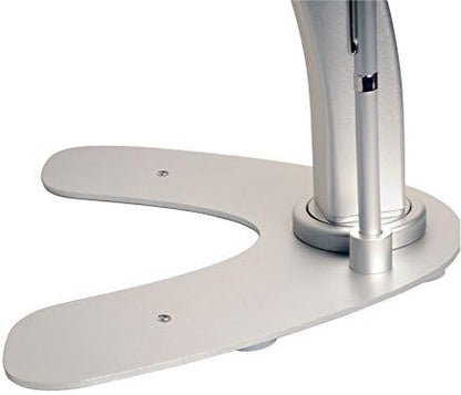 Dual Kiosk Stand- CTA Aluminum Stand with Locking Case and Cable. 360-Degree Rotating Base. Enclosure Designed for iPad mini Generations 1-5 with Access to all Ports and Buttons, Silver (PAD-ASKM)