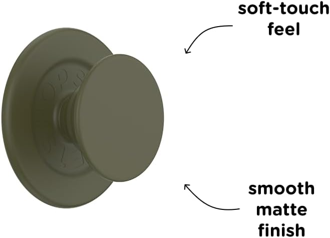 PopSockets Phone Grip for MagSafe with Kickstand, Magnetic Stand, Swappable Top, Secure Hold for iPhone MagSafe Cases, Phone & Tablet Grip - Soft Touch Fatigue